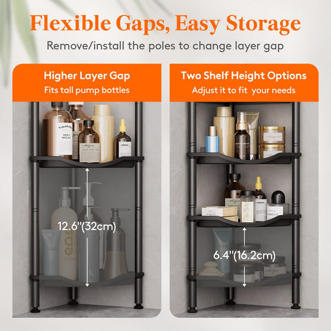 Lifewit removable hooks holding loofah and razor for tidy hanging and quick access