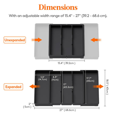 Lifewit organizer collapsed for small drawers, saving space and staying tidy