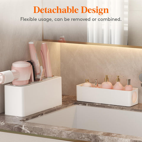 Lifewit on a vanity with brushes and skincare neatly organized