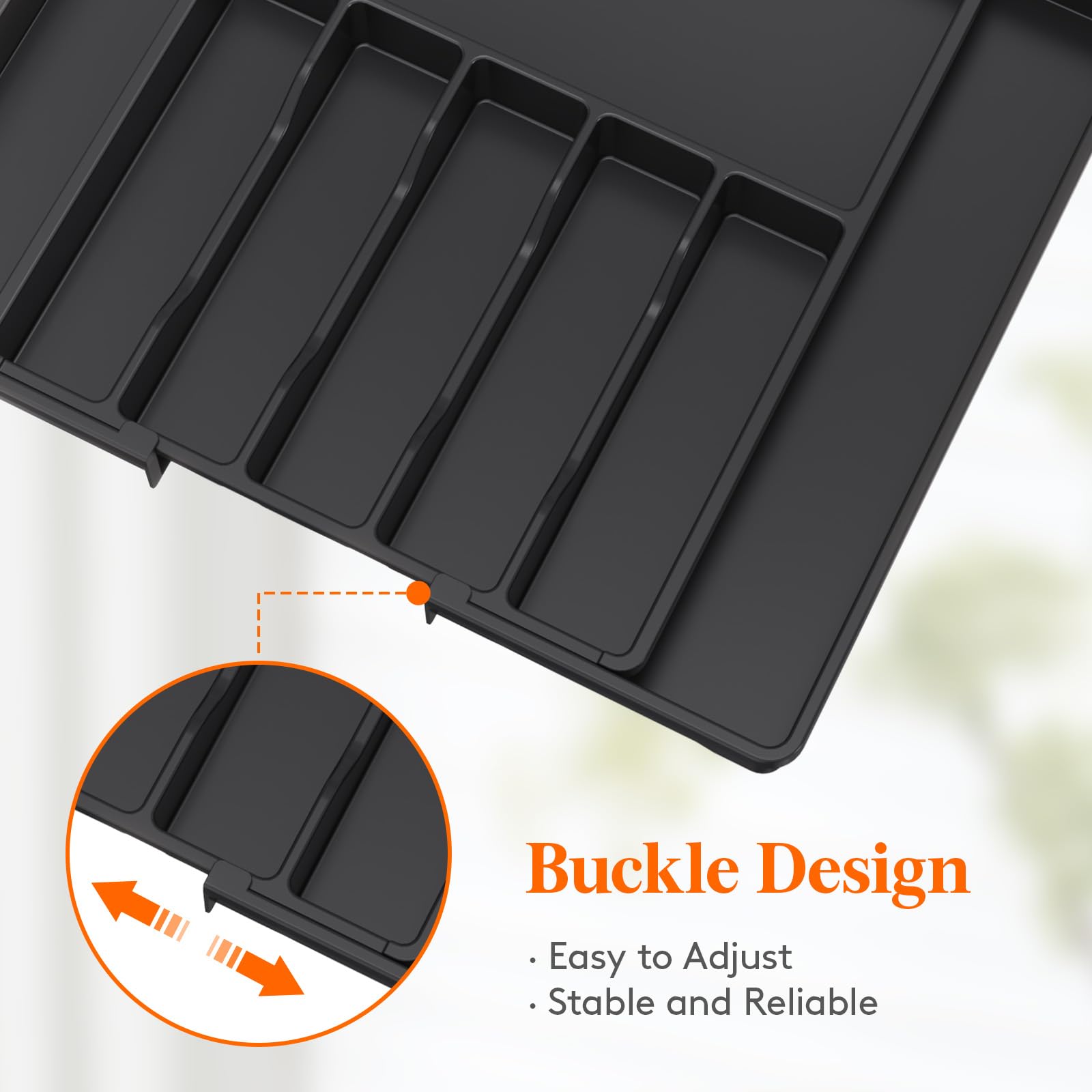 Lifewit tray filled with forks spoons and knives for tidy everyday use