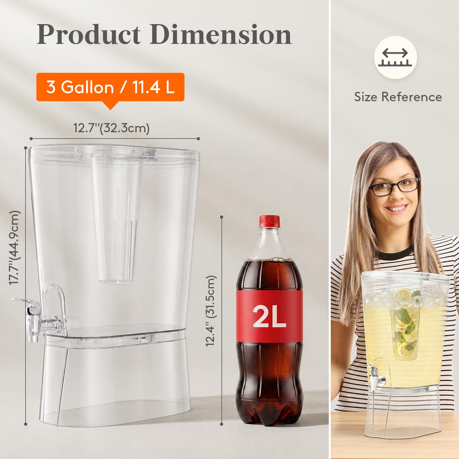 Lifewit top view exposing the removable fruit infuser column for flavorful drinks without pulp