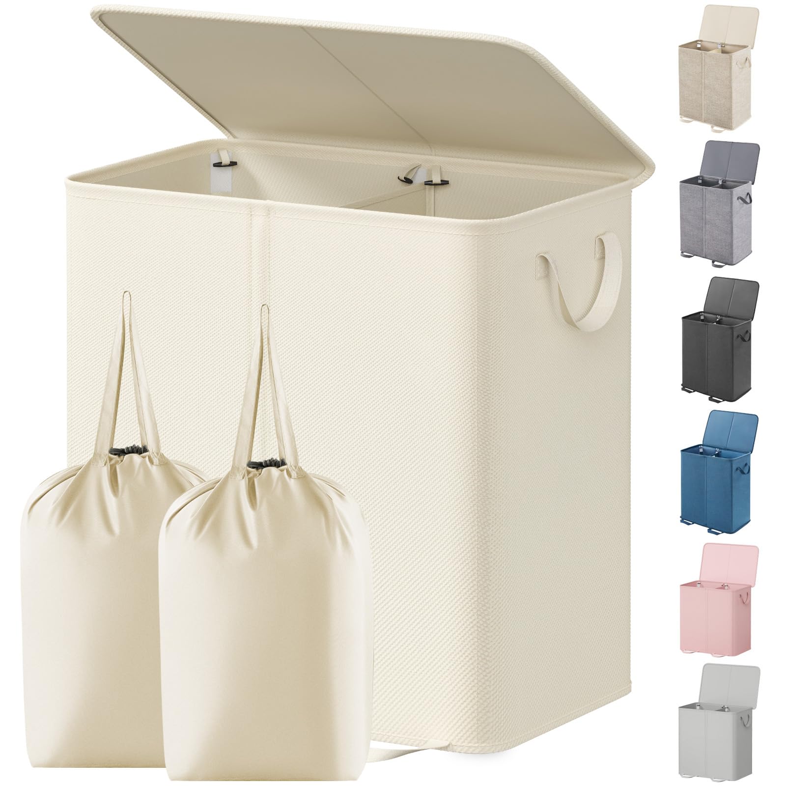 Lifewit front view showing dual compartments and closed lid for tidy storage