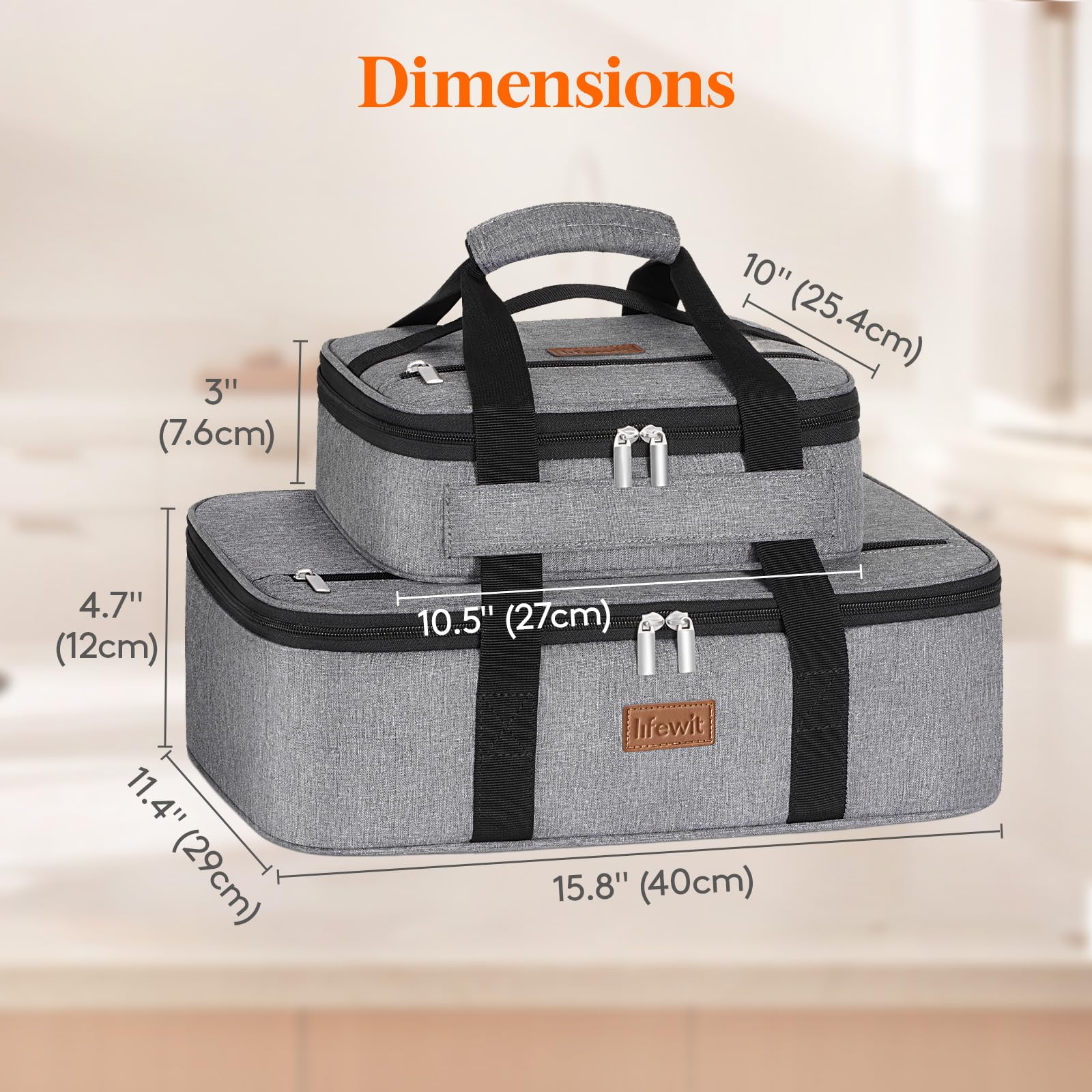 Lifewit dual handles demonstrating comfortable balanced carrying for heavier dishes