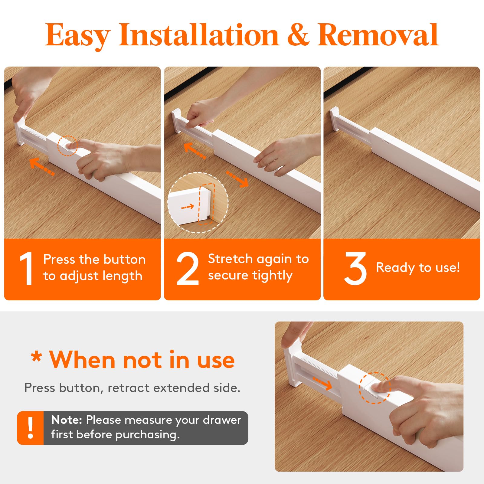 Lifewit expanded divider inside drawer for neat organization