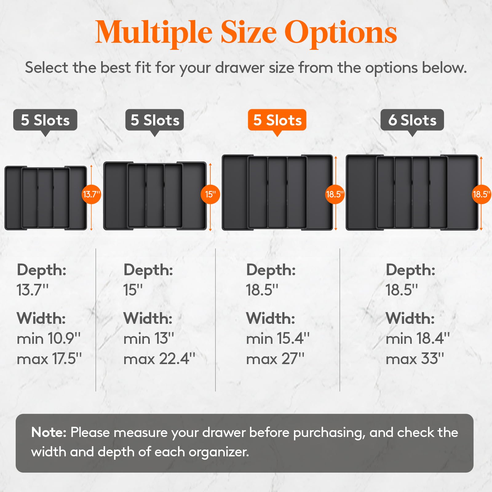 Lifewit organizer fully expanded displaying more slots for extra utensils