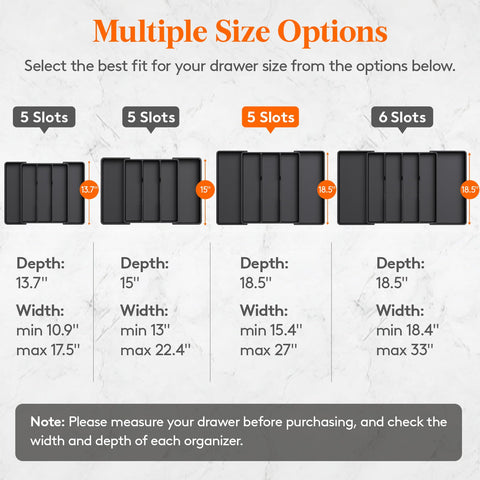 Lifewit organizer fully expanded displaying more slots for extra utensils
