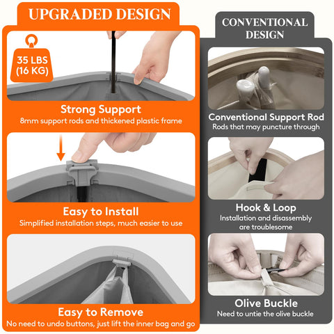 lifewit folded flat for storage demonstrating compactness and space-saving advantage