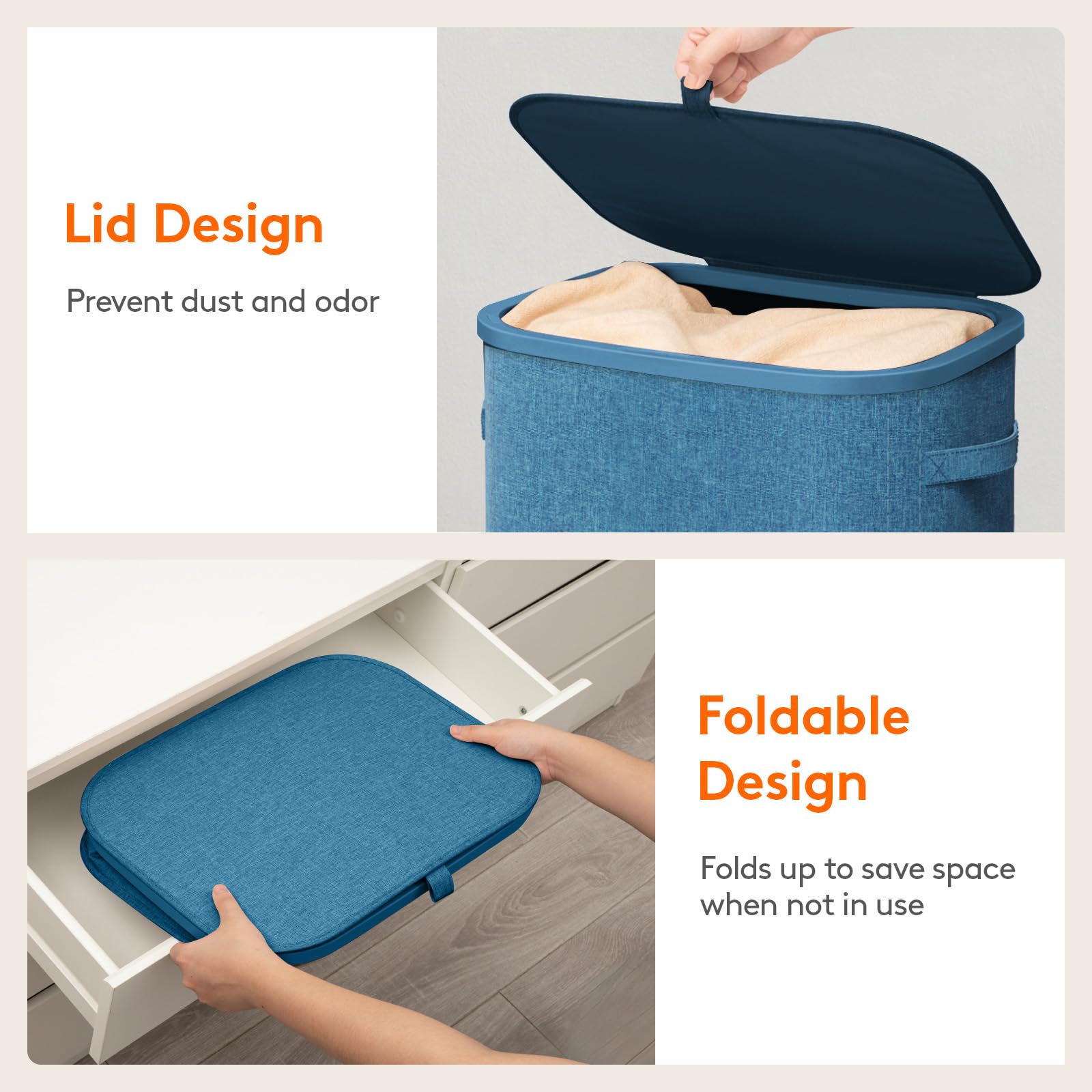 Lifewit folded flat for compact storage under bed or in closet