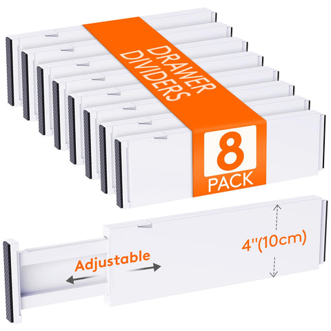 Lifewit front view of drawer divider pack showing contents and benefit
