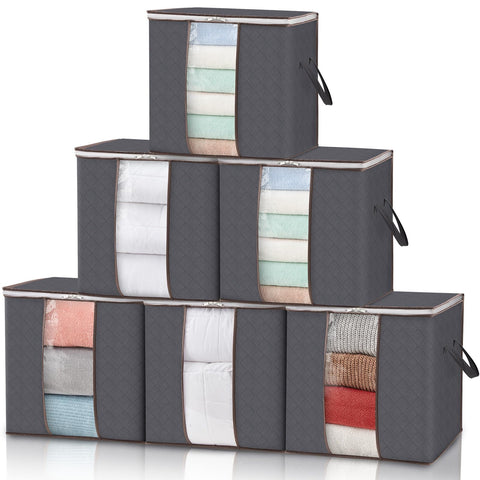 Lifewit front view showing six packed storage bags for neat storage