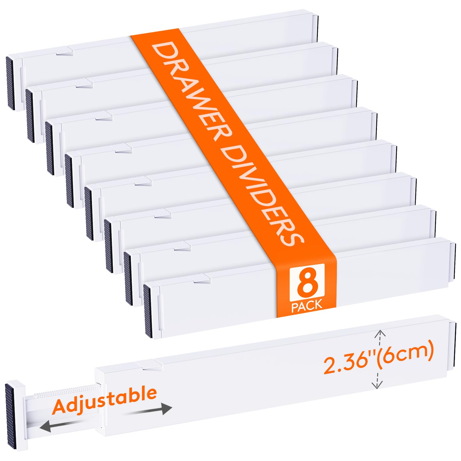 Lifewit front packaging showing adjustable drawer dividers and quantity