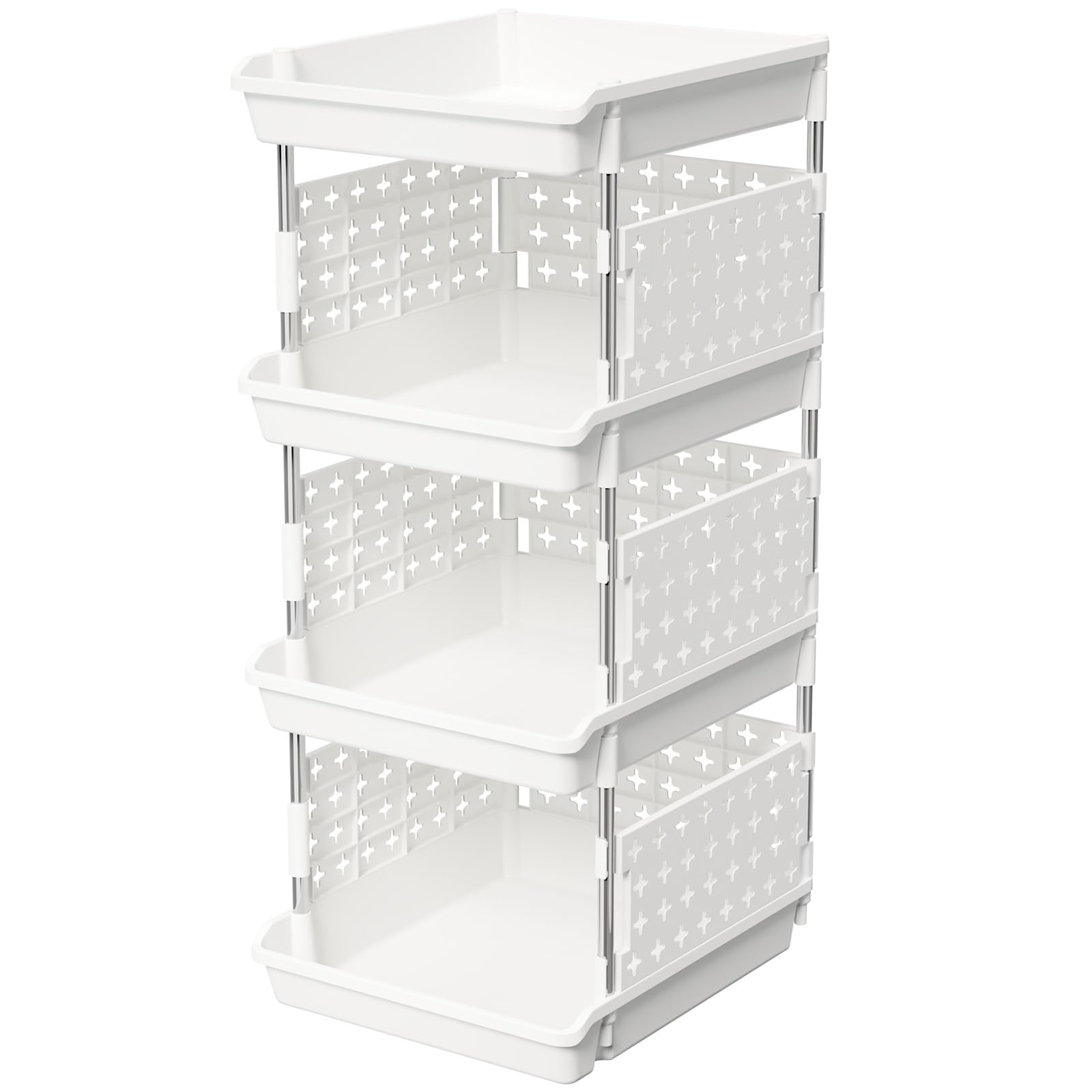 Lifewit front view assembled showing neat stacked storage and quick access