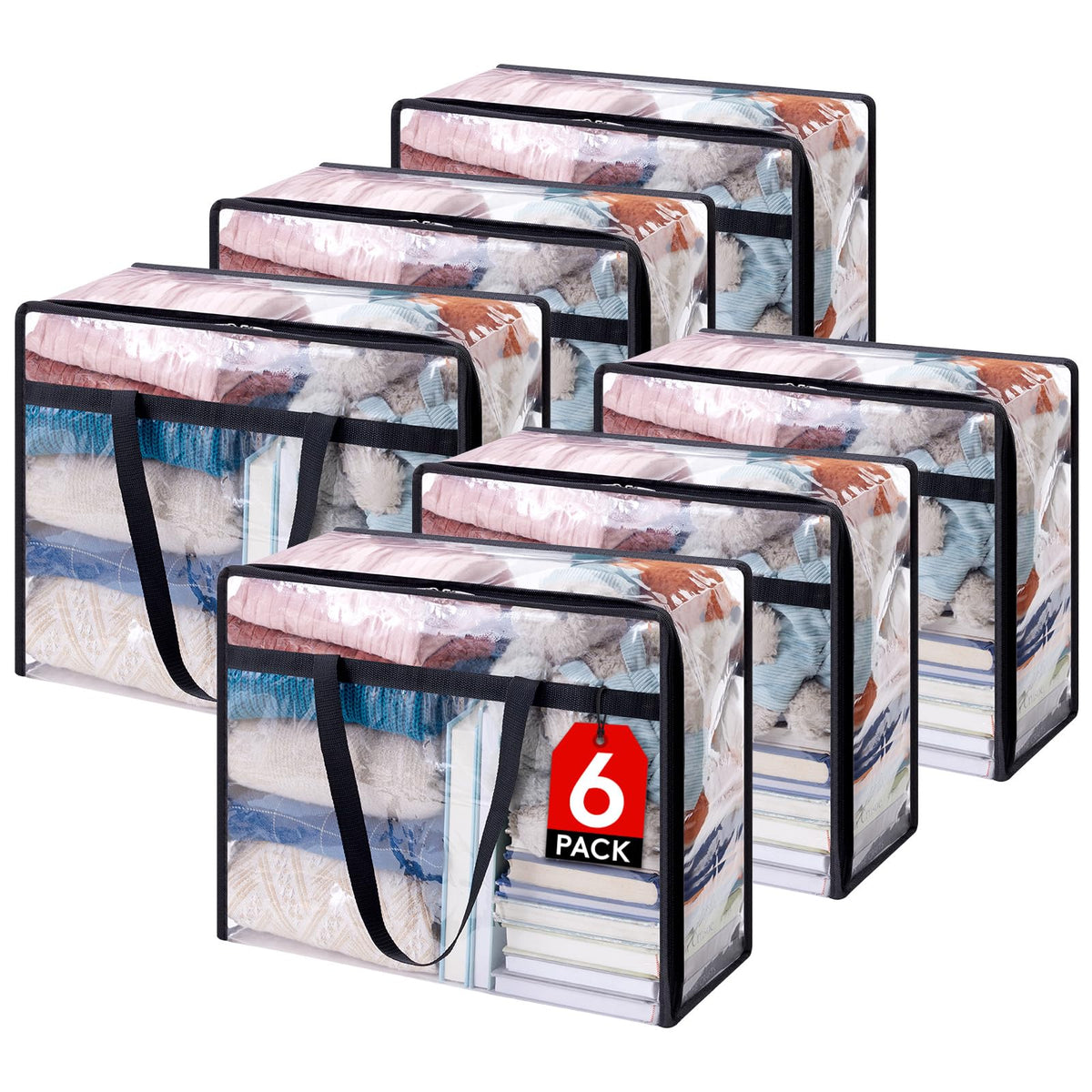 Lifewit front view clear storage bag showing contents and protection