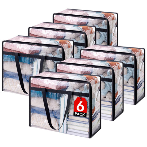 Lifewit front view clear storage bag showing contents and protection