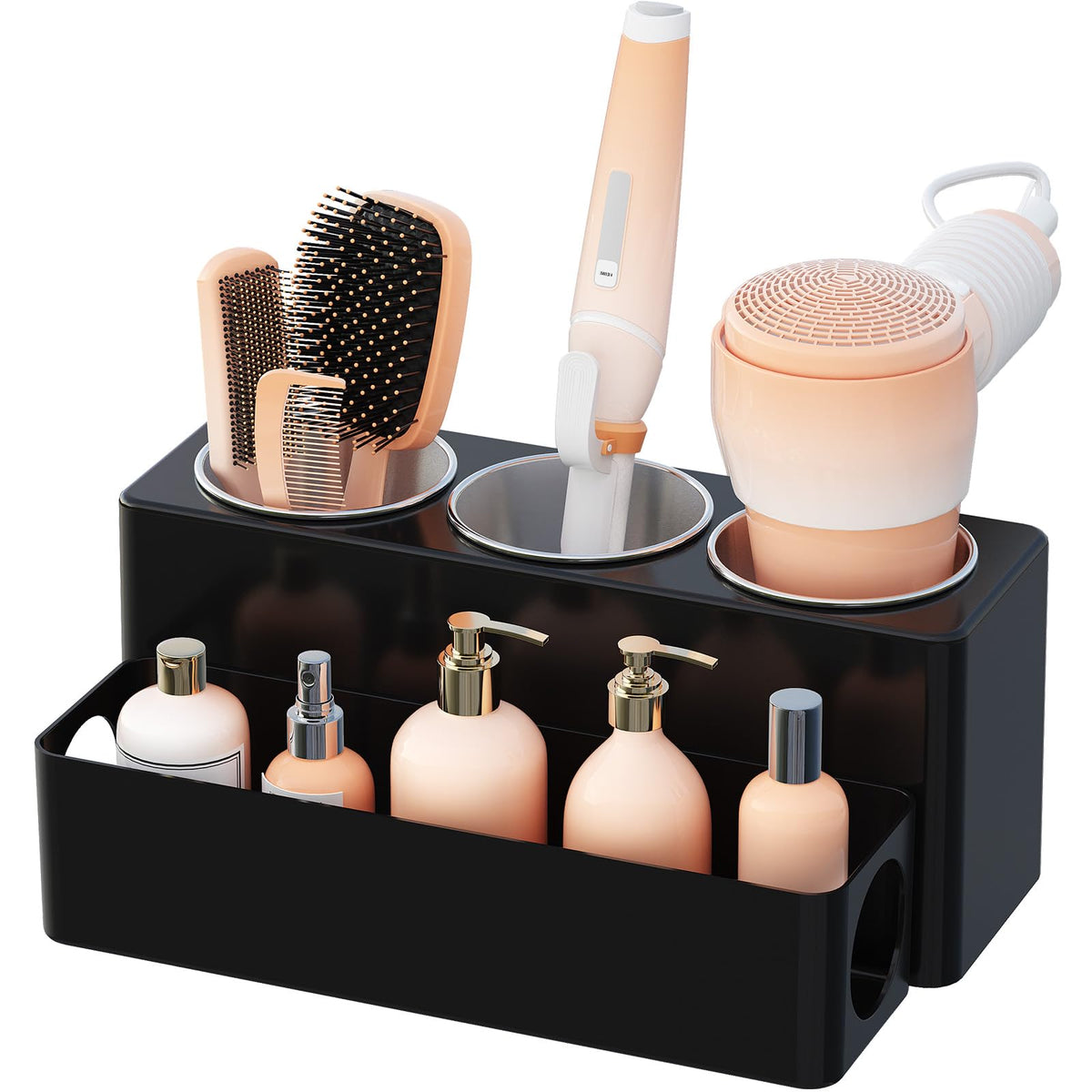 Lifewit front view countertop organizer shows tidy tool storage and space savings