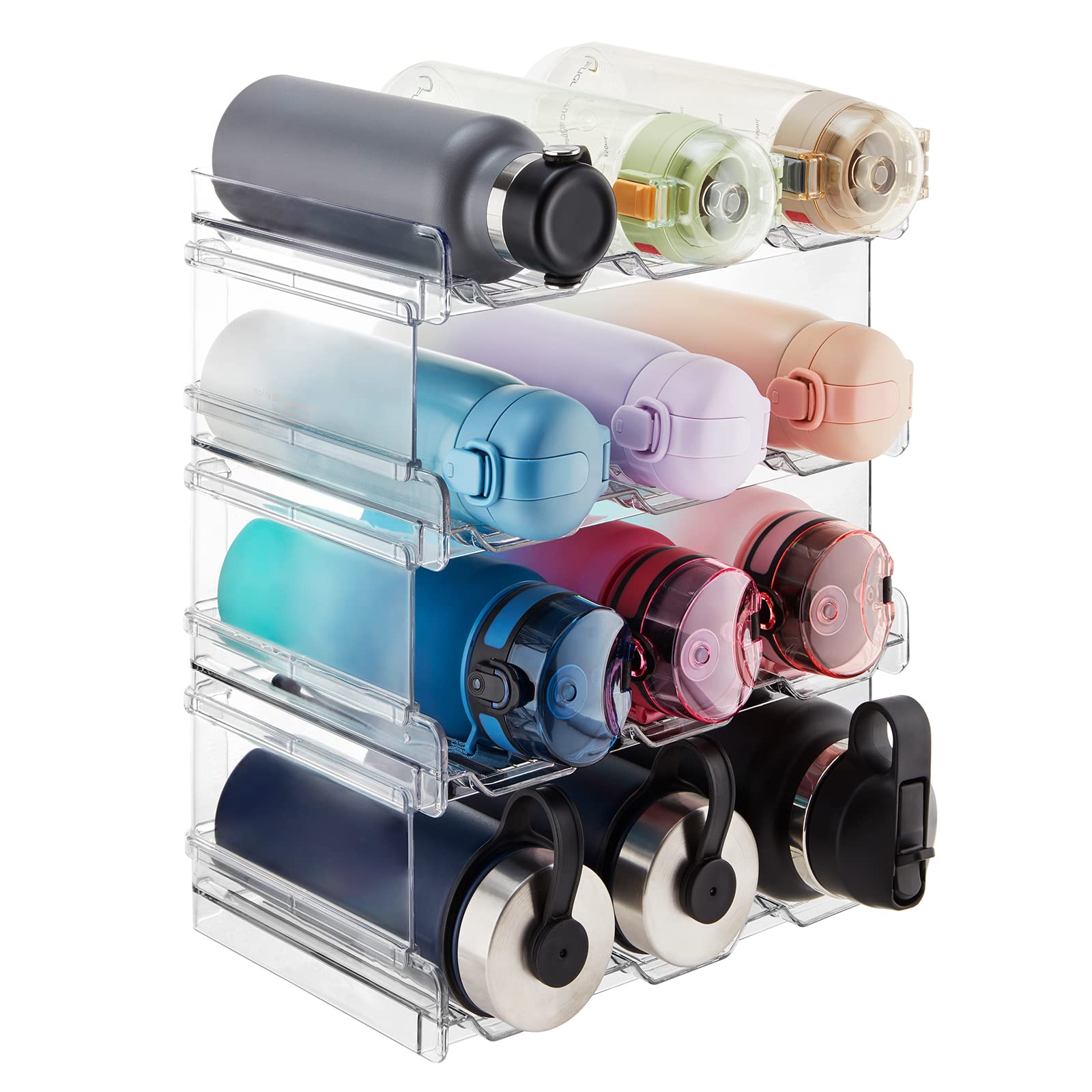 Lifewit front view of organizer showing neat bottle storage and space saving