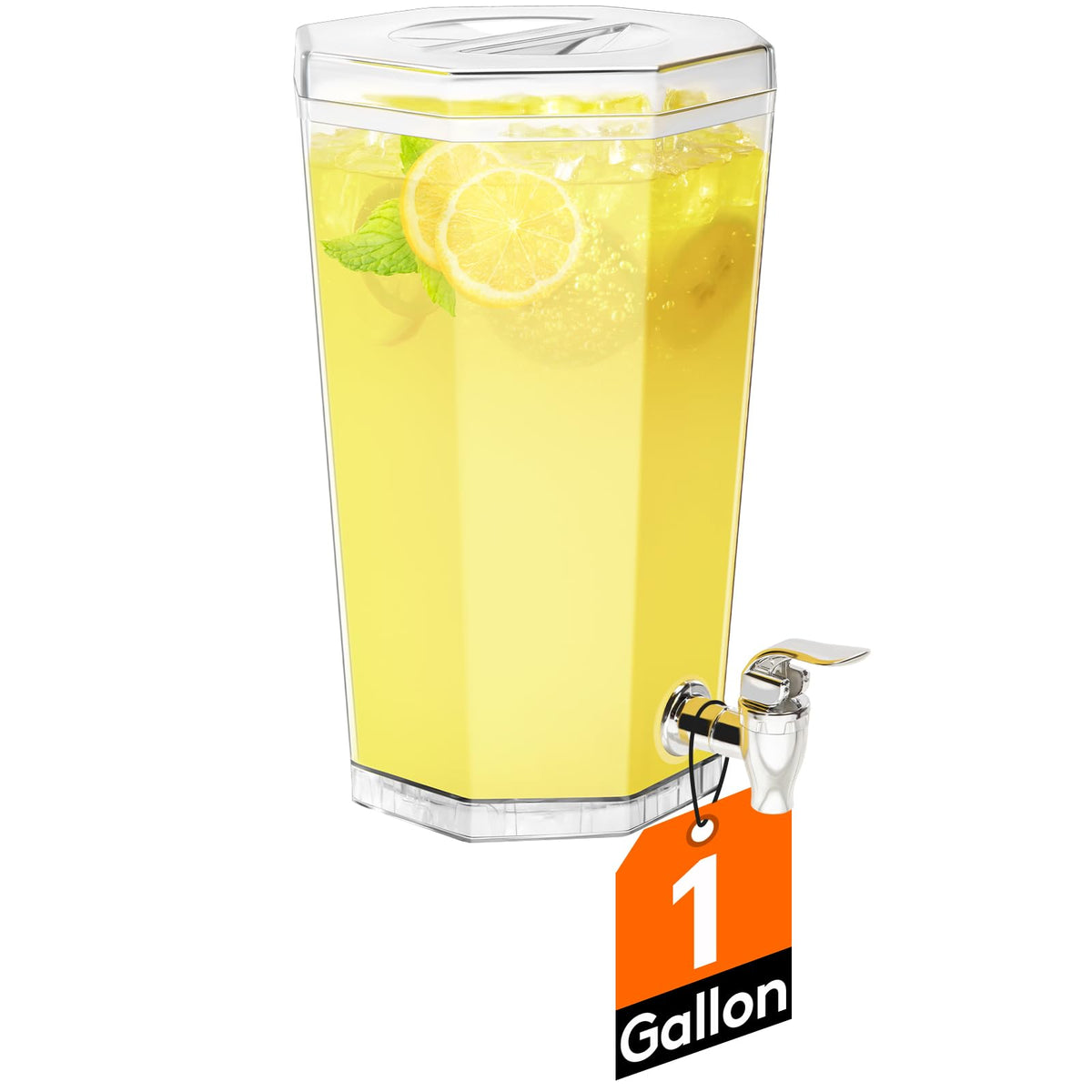 Lifewit front view showing clear dispenser and label, highlights elegant presentation