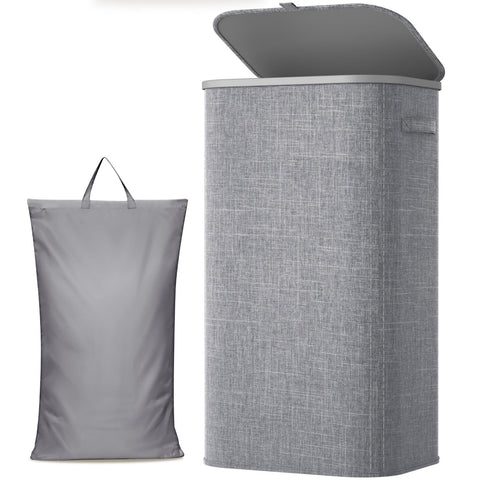lifewit front view with lid showing neat covered laundry storage and tidy room benefit