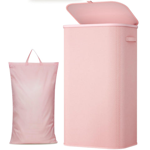 Lifewit front view with lid showing neat laundry storage benefit