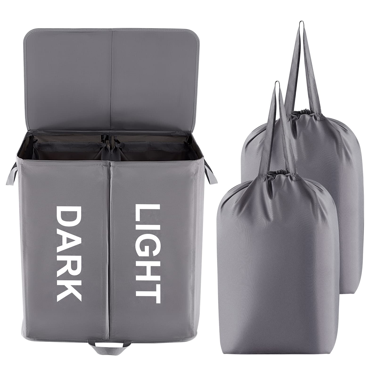 Lifewit front view showing two compartments and concealed laundry benefit