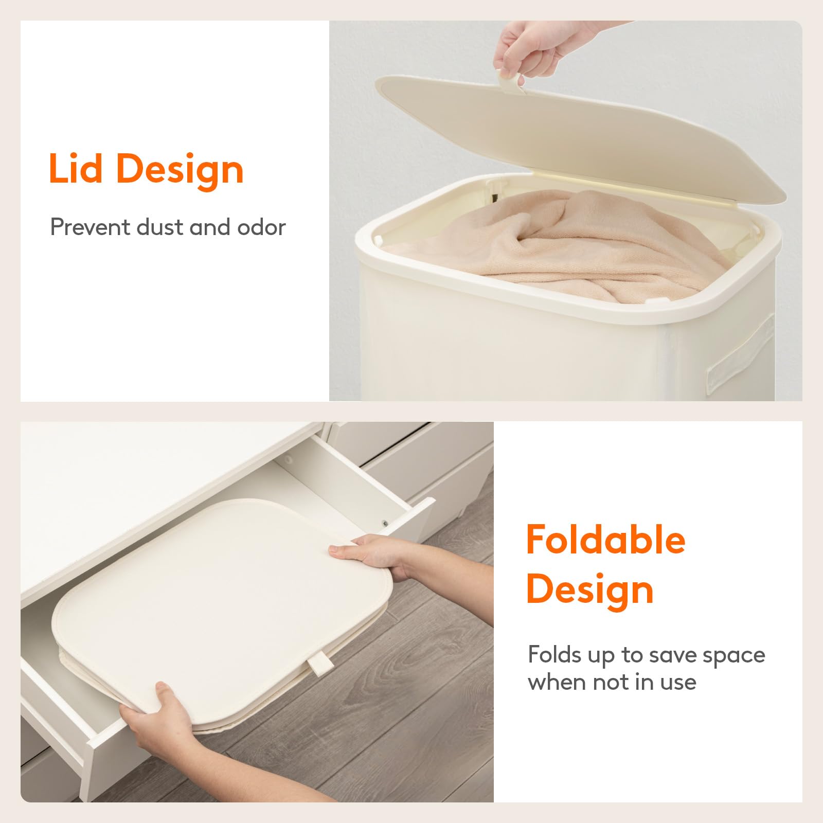 Lifewit folded flat for compact storage saving closet space