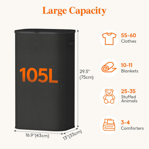 Lifewit removable inner bag detail for easy transport to washer and convenience