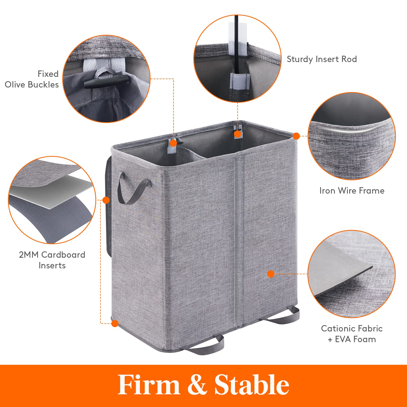 Lifewit hamper with lid open demonstrating discreet storage and easy access