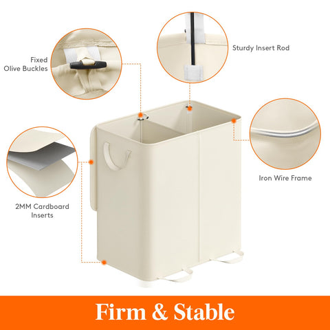 Lifewit open lid revealing separated laundry sections for easy sorting