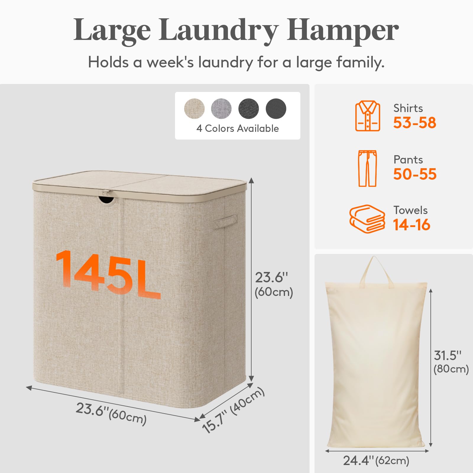 Lifewit open-top lid revealing clean interior and easy access for loading clothes
