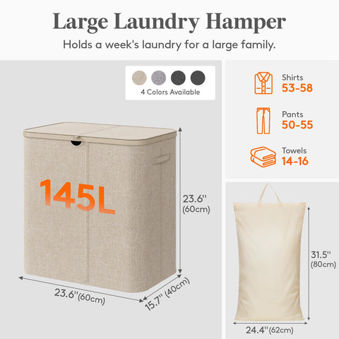 Lifewit open-top lid revealing clean interior and easy access for loading clothes