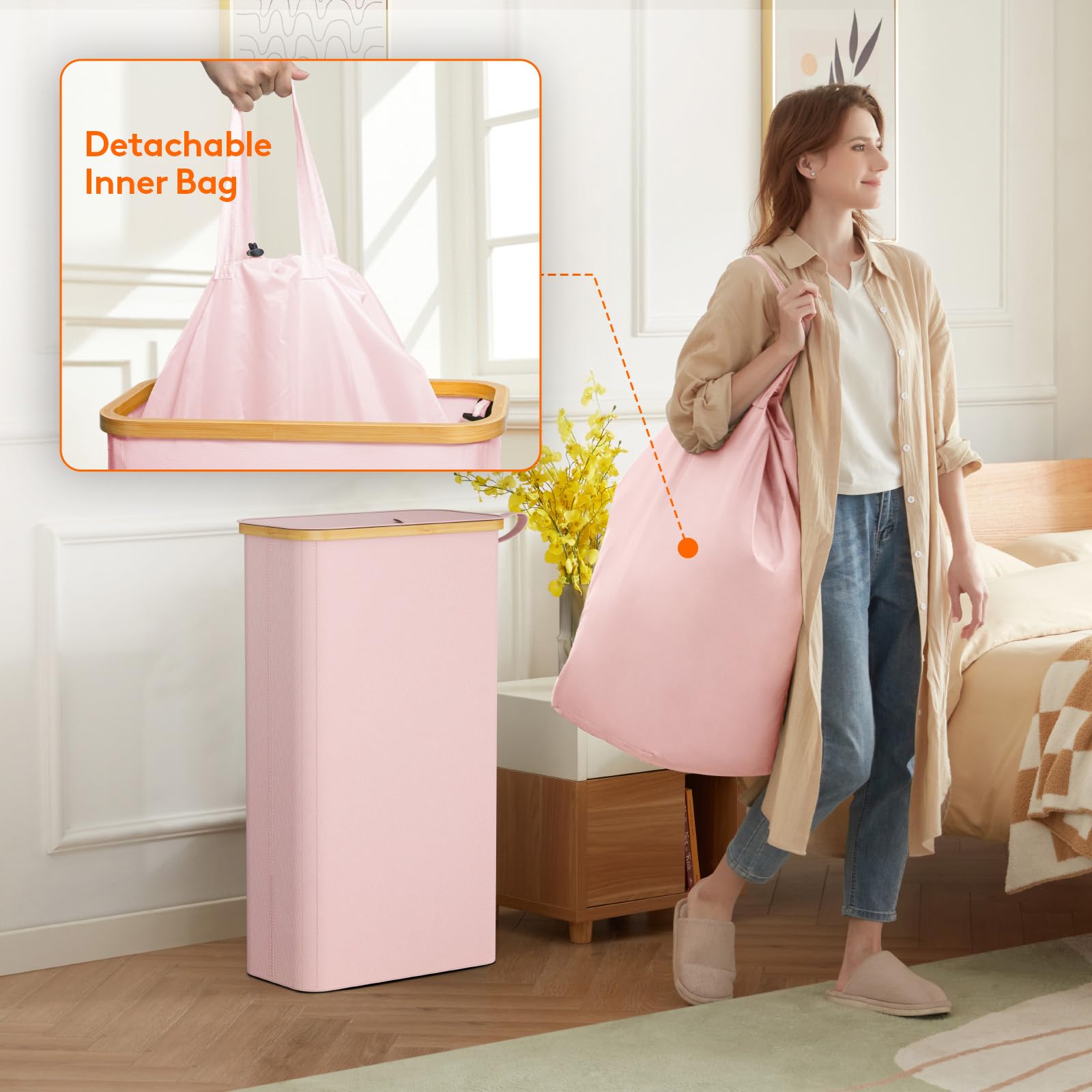 Lifewit removable inner bag shown for easy wash and transport