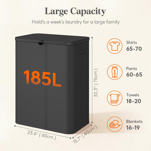 Lifewit open top revealing three compartments for efficient sorting benefit