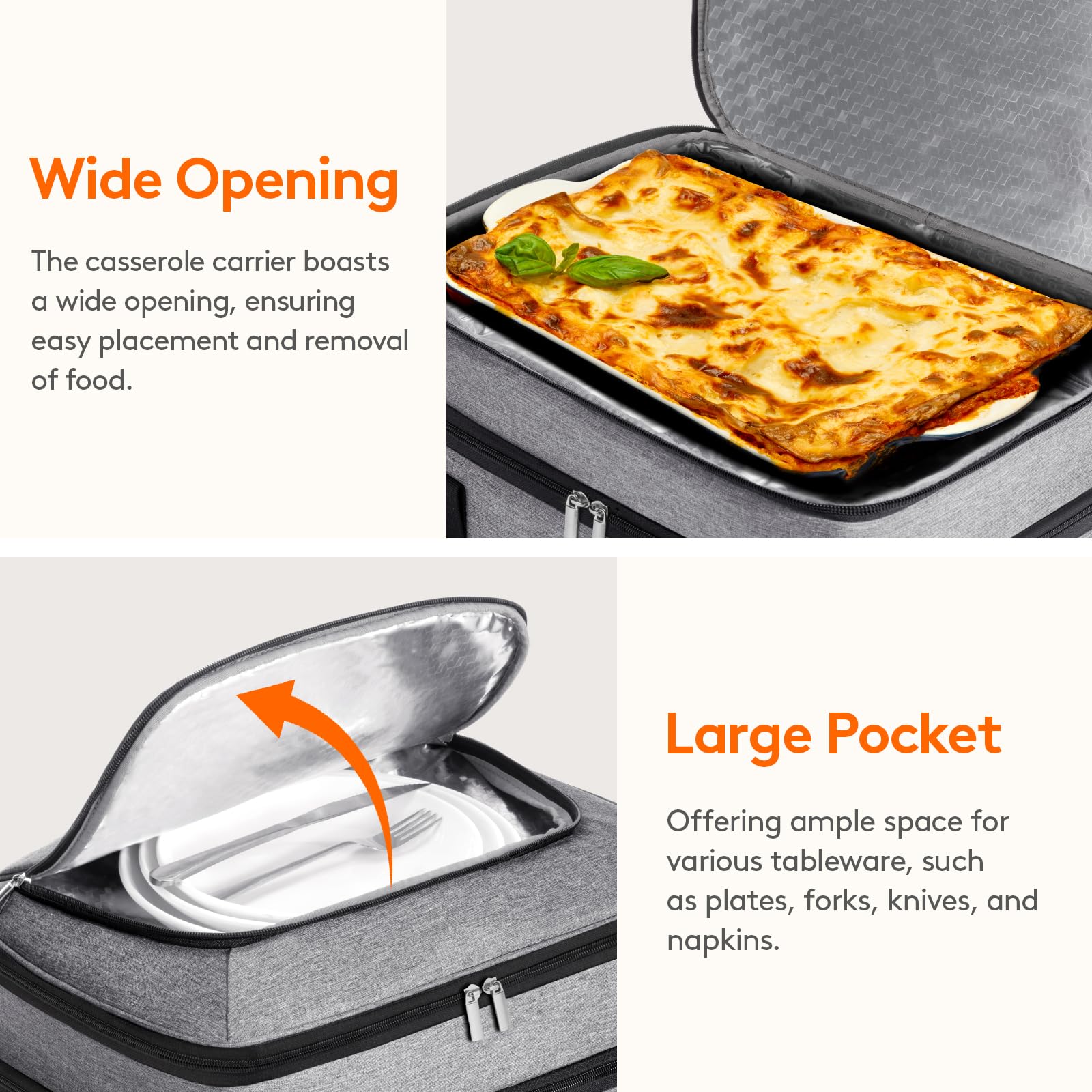 Lifewit reinforced dual handles for balanced carrying and heavy loads