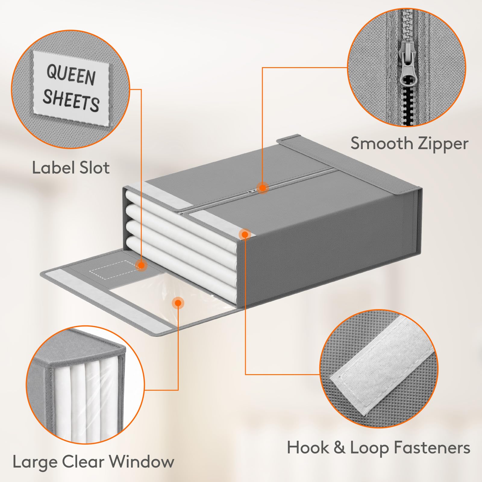 Lifewit organizers on closet shelf creating tidy, space-saving storage