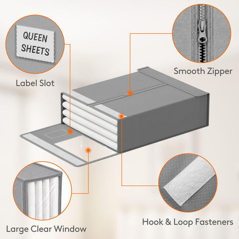 Lifewit organizers on closet shelf creating tidy, space-saving storage