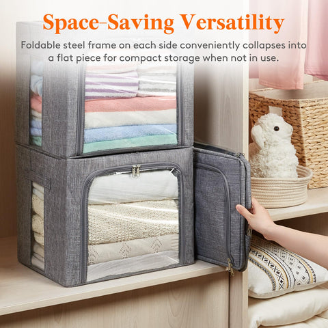 Lifewit stacked inside closet showing organized vertical storage benefit