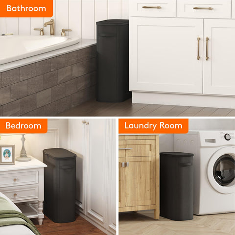 Lifewit slim hamper stored inside an RV demonstrating space efficiency