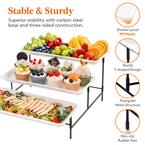 Lifewit serving tray in use at a birthday party providing attractive presentation