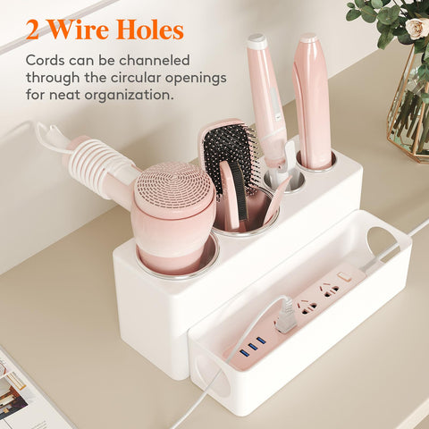 Lifewit in use with hair dryer placed for quick styling access