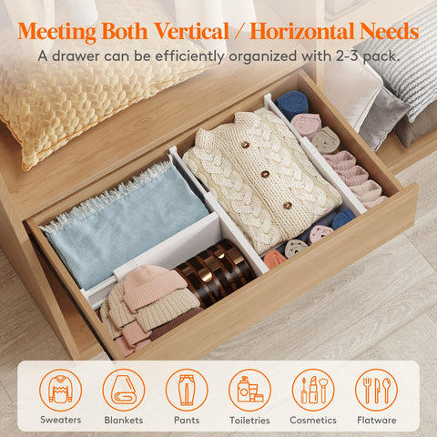 Lifewit organizing folded sweaters to save space and visibility