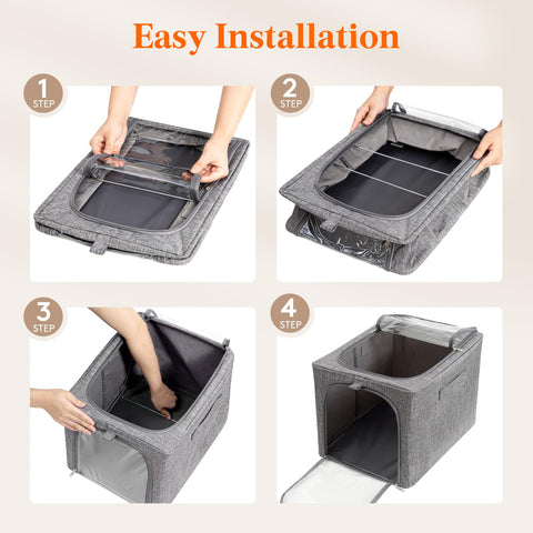 Lifewit open bin with folded sweaters showing neat protection benefit