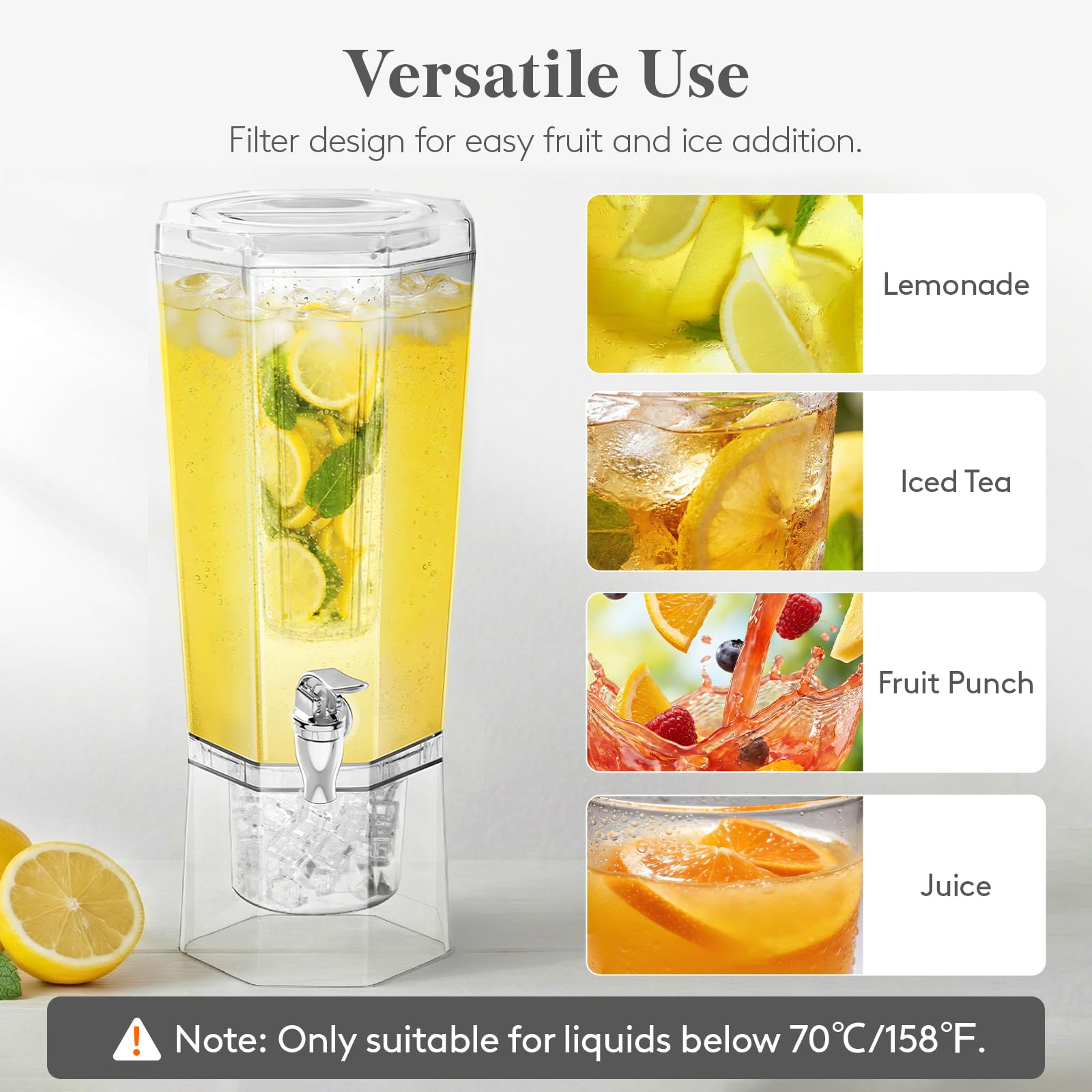 Lifewit acrylic chalk label displayed showing easy drink identification benefit