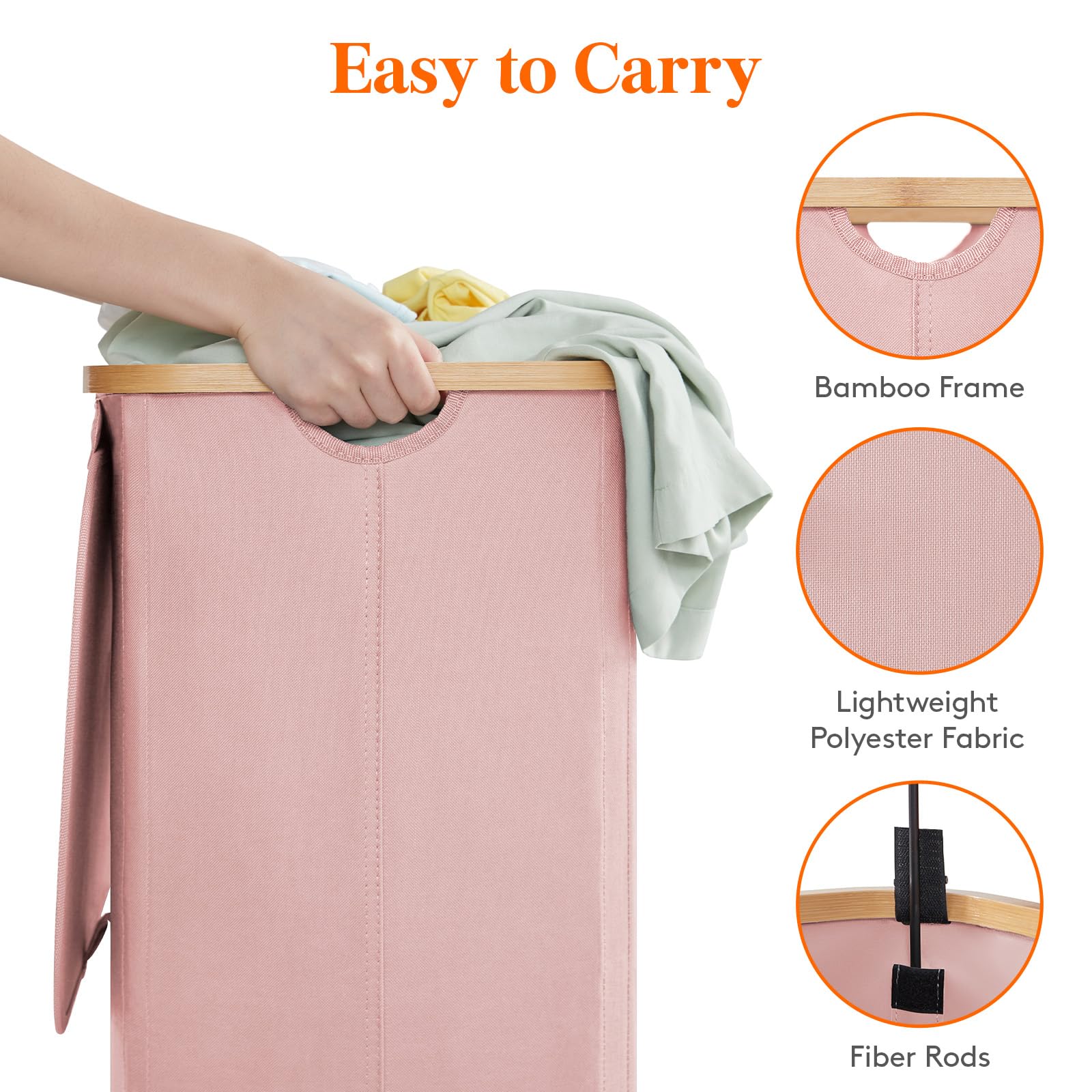 Lifewit laundry basket placed in bedroom showing tidy organization benefit