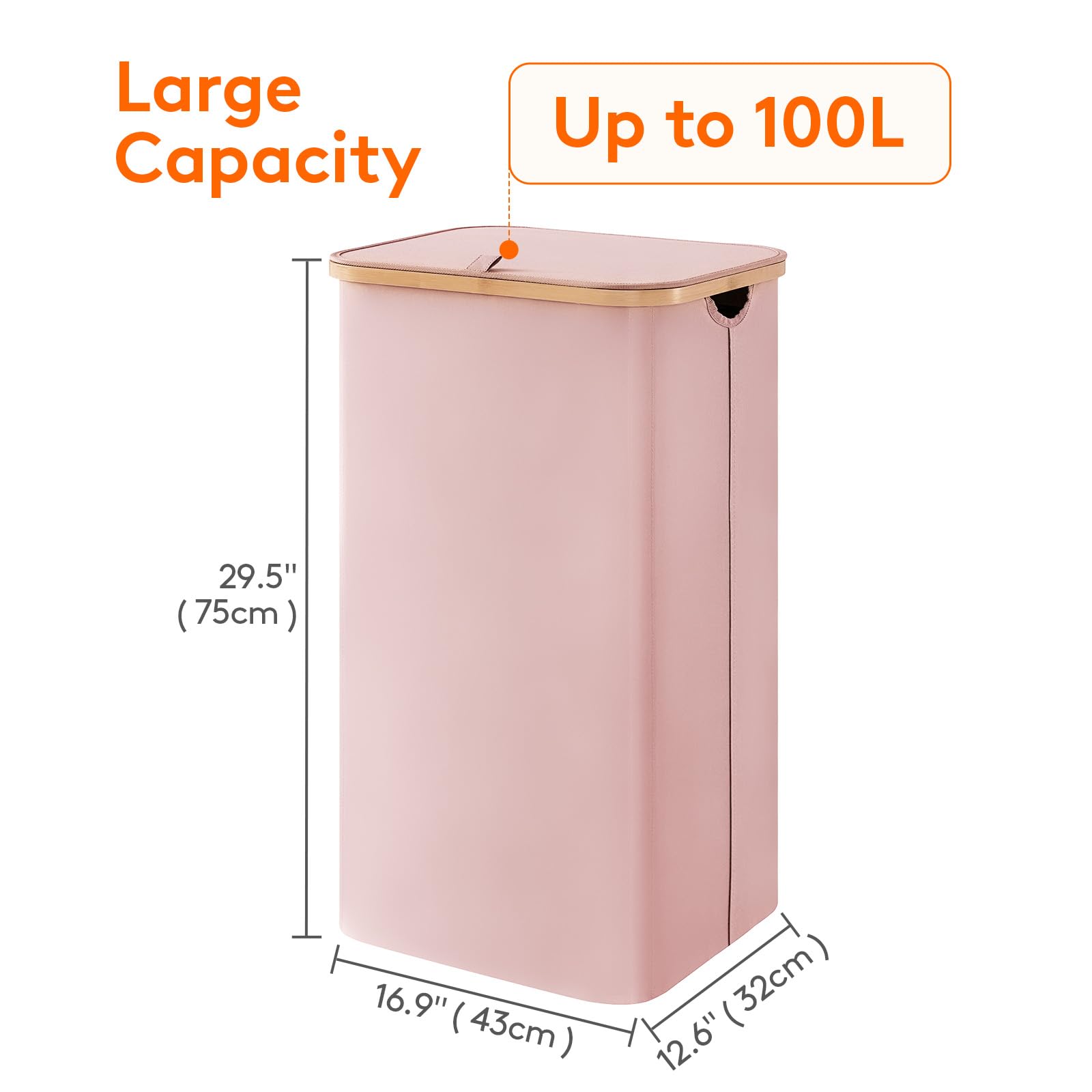 Lifewit closed lid keeping laundry concealed and odor minimized