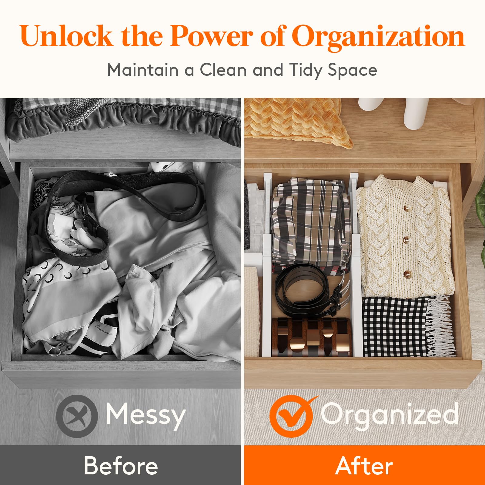 Lifewit lifestyle bedroom drawer neatly organized and tidy