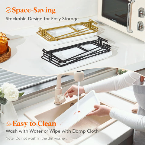 Lifewit stacked plates for storage showing space-saving convenience