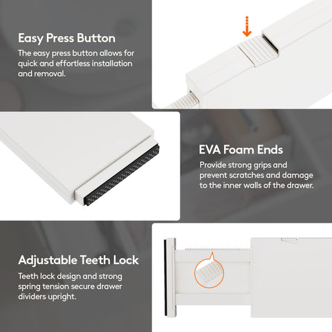 Lifewit press-button adjustment close-up enabling quick tool-free installation