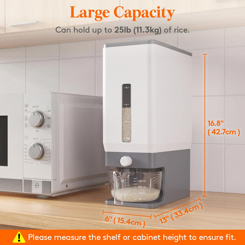 Lifewit dispensing action with finger on push-button for controlled servings