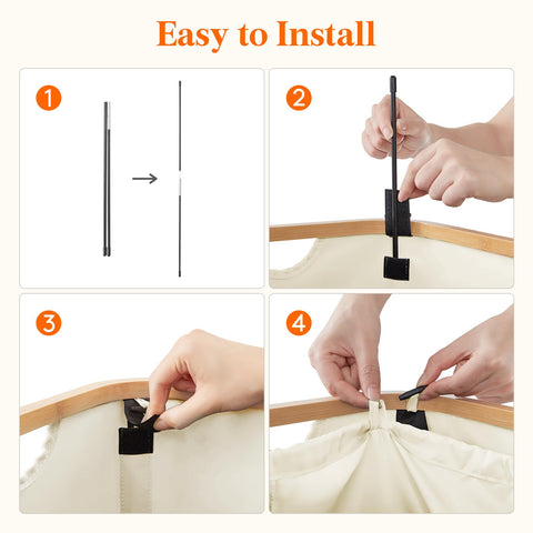 Lifewit reinforced fiber rod insertion showing sturdy assembly