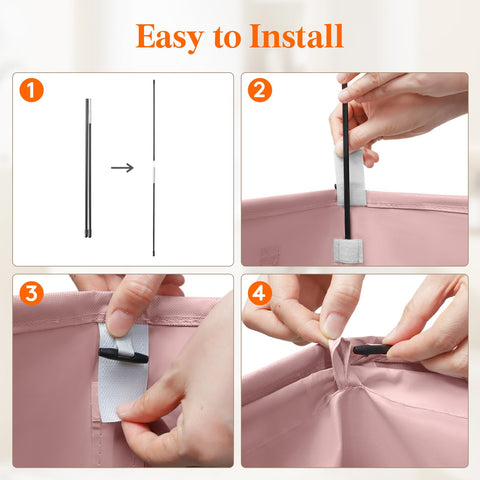 Lifewit removable laundry bag close-up with drawstring and handles, simplifies transfer